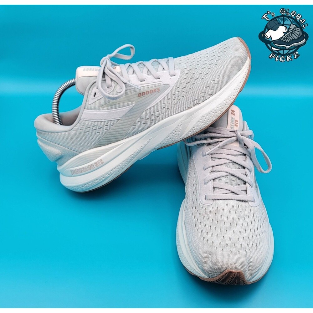 Brooks Adrenaline GTS 24 Running Shoes Cloud Blue/Coconut Womens Size 10 Med